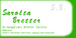 sarolta bretter business card